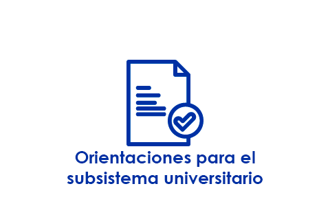 Orientaciones para el subsistema universitario